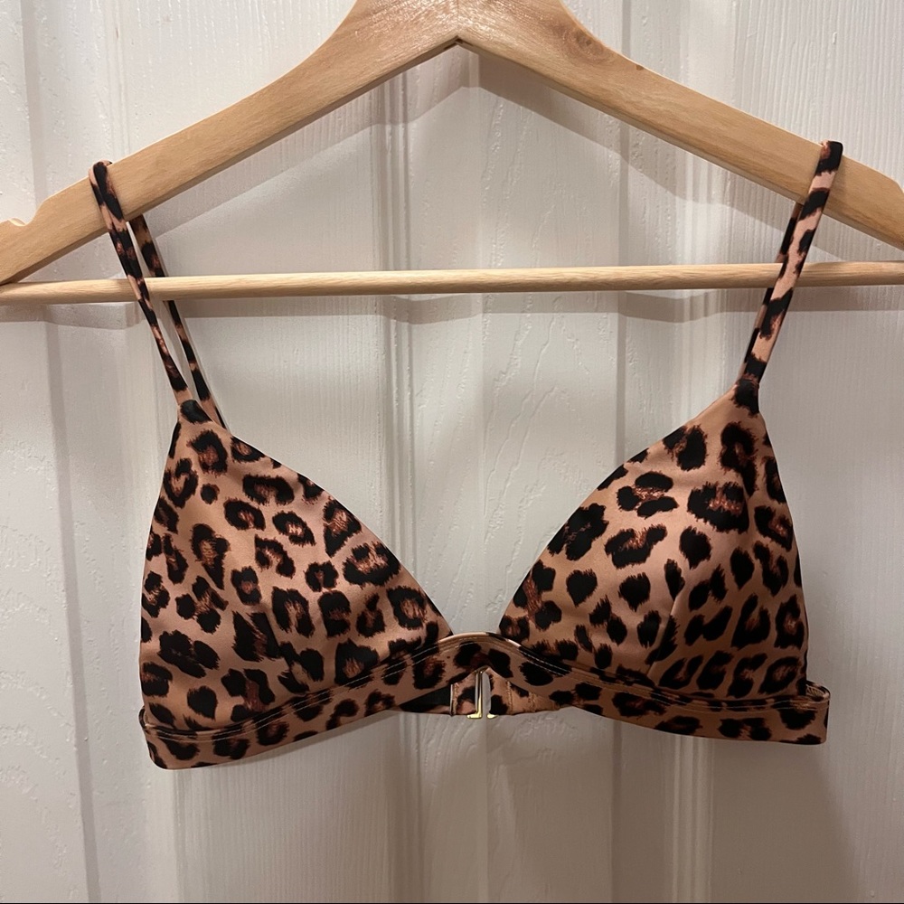 Summersalt Leopard Bikini Top sz 2